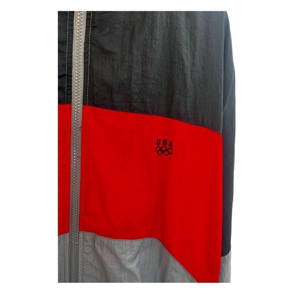 Men’s Vintage Throwback JcPenney Olympics Full Zip Nylon Windbreaker Jacket xl - Picture 7 of 11